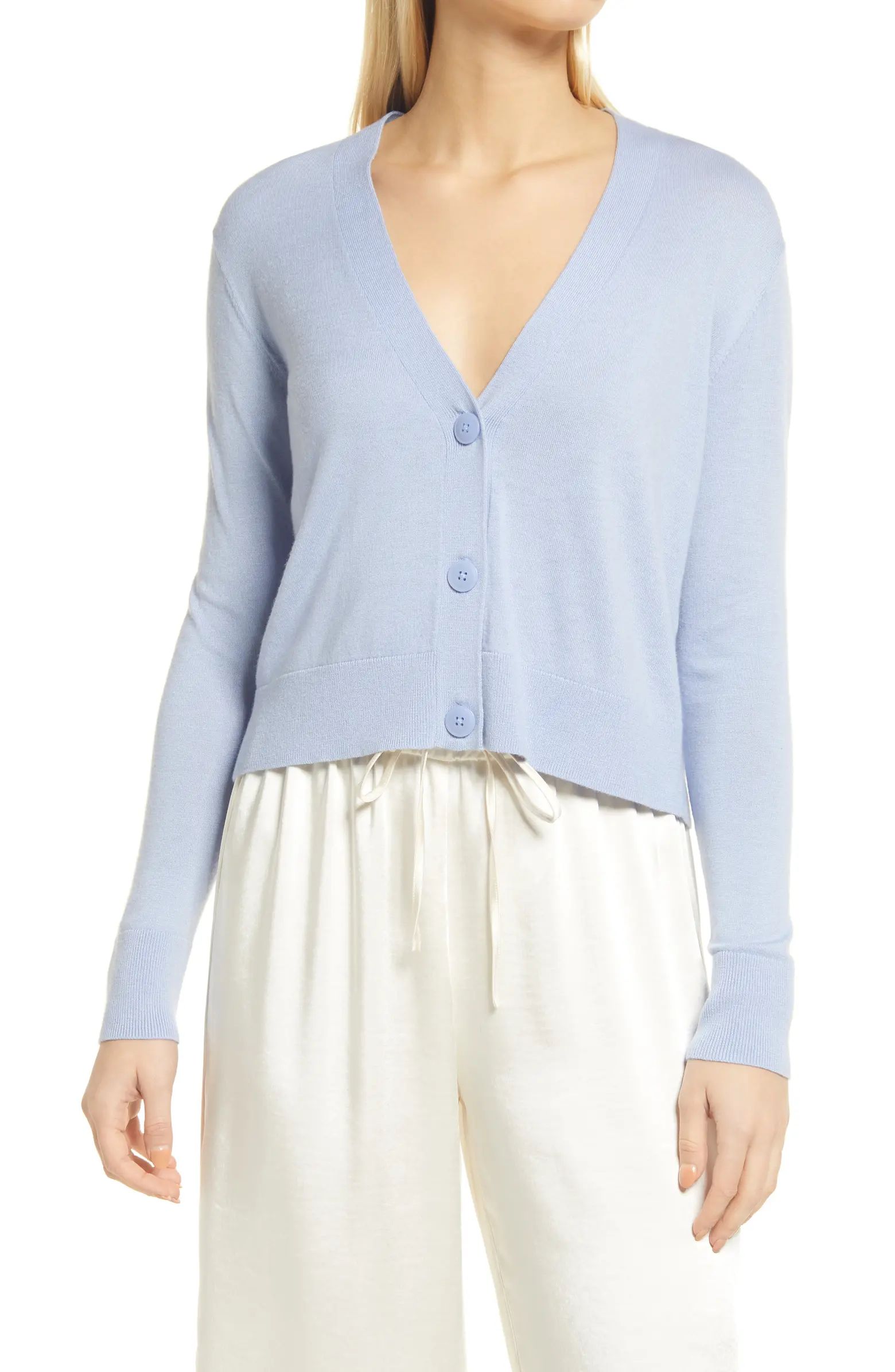 Halogen® Crop V-Neck Cardigan | Nordstrom | Nordstrom