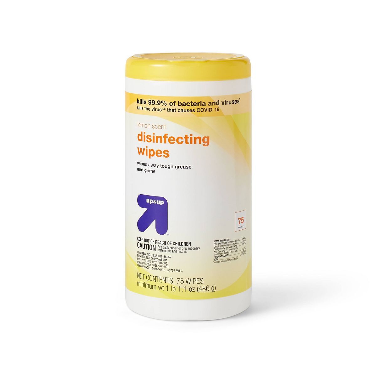 Lemon Scent Disinfecting Wipes - 75ct - up & up™ | Target