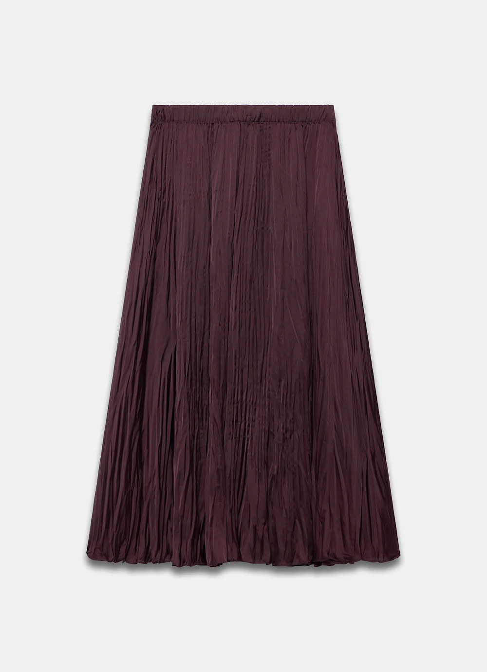 Burgundy Crinkle Textured Maxi Skirt | Mint Velvet