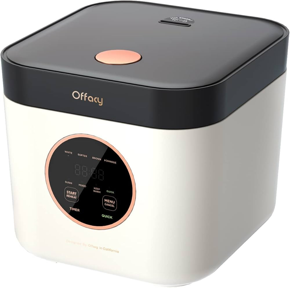 Offacy Smart Mini Rice Cooker, 3 Cups (Uncooked) Small Capacity, 24-H Delay Timer, Auto Keep Warm... | Amazon (US)