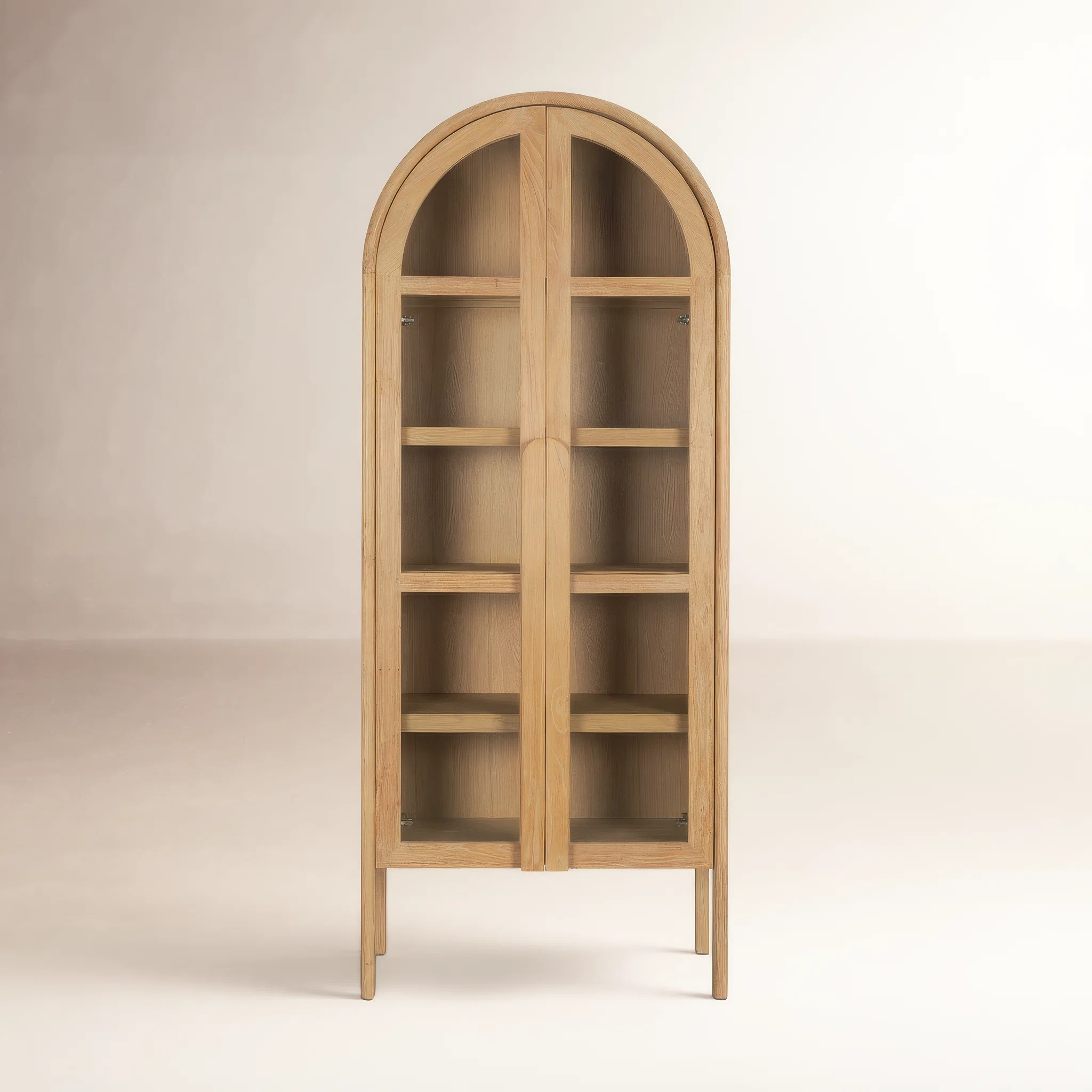 Enos Curio Cabinet New Elm, Light MCE002 | AllModern