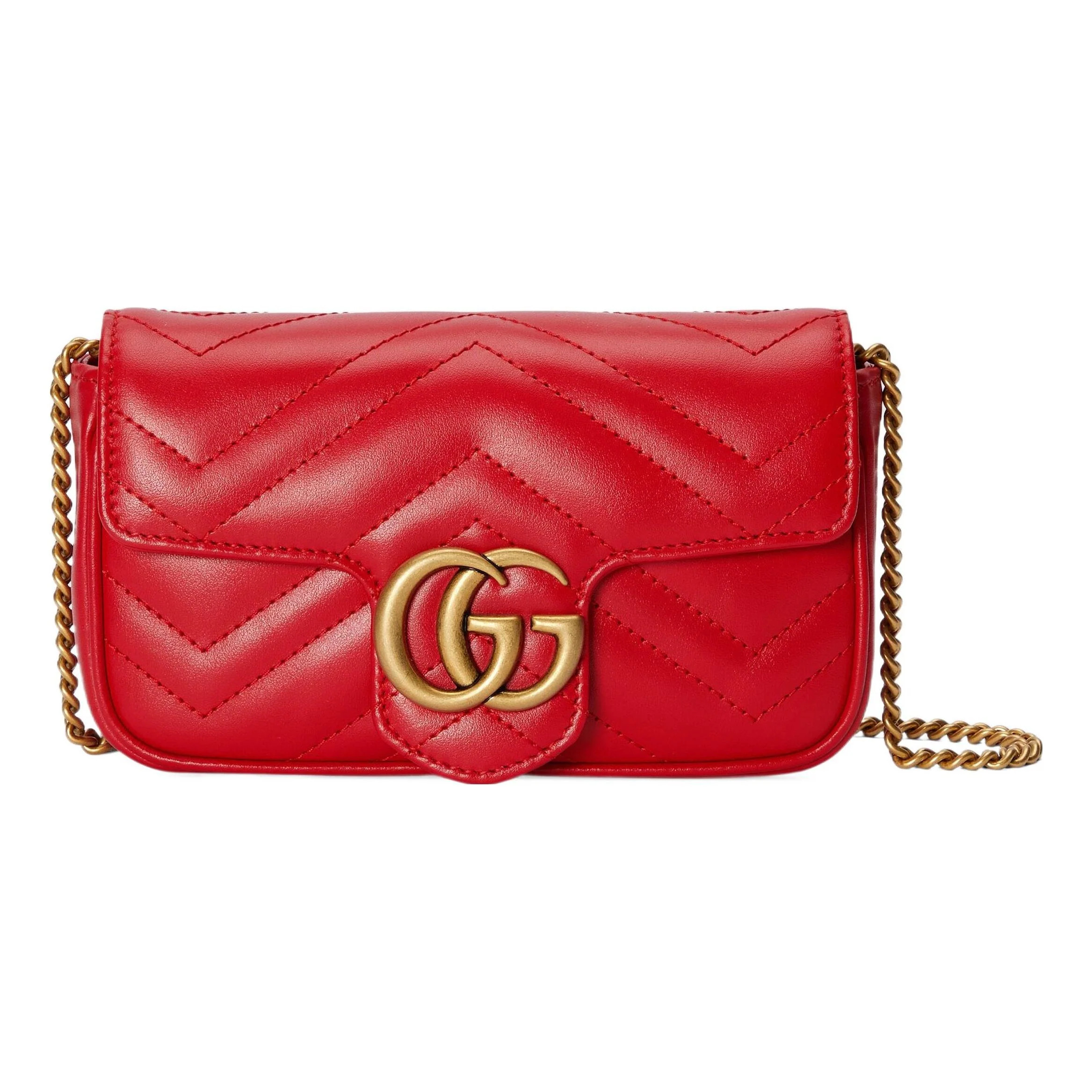 (WMNS) Gucci GG Marmont Matelasse Super Mini Bag 'Red' | KICKS CREW