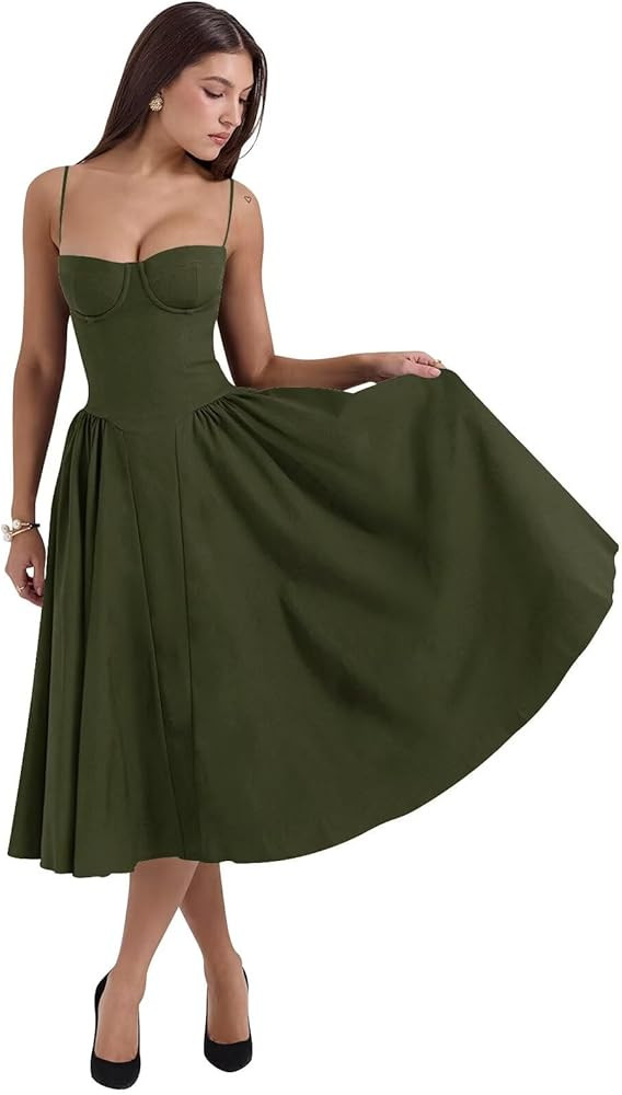 Satin Prom Dresses for Women 2026 Tea Length Corset A Line Formal Cocktail Dress | Amazon (US)