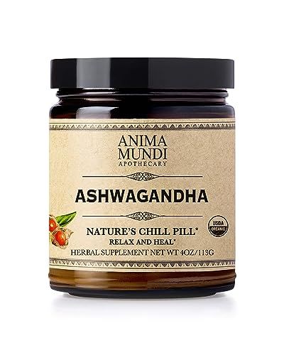 Anima Mundi Apothecary Organic Ashwagandha Root Powder Sourced from India - Commonly Known as Indian Ginseng Root Powder - Calming Herbal Supplement - Add to Tea, Coffee & More (4oz / 113g) | Amazon (US)