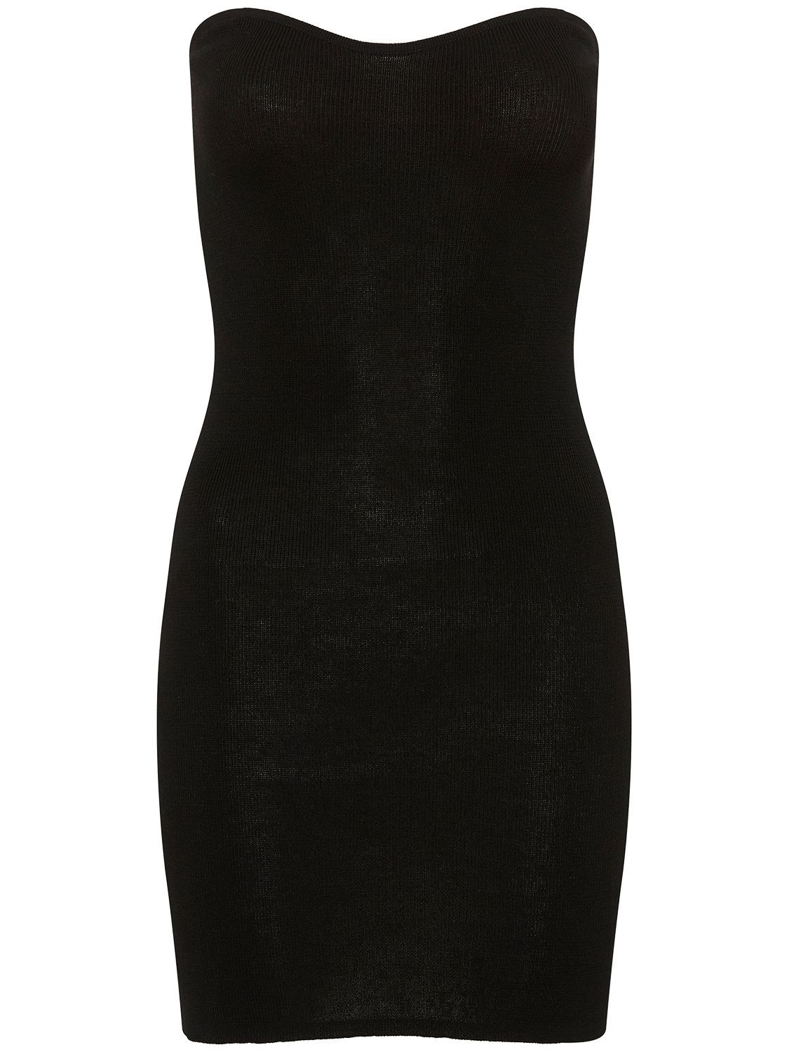 Curved Shape Knit Strapless Mini Dress | Luisaviaroma