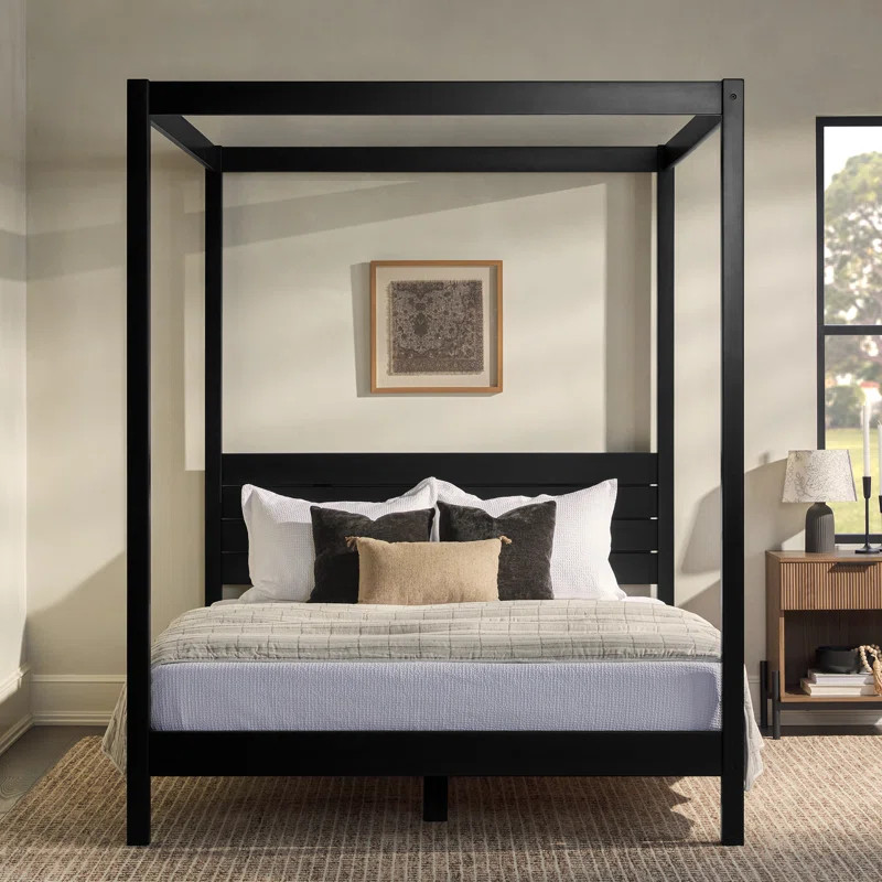 Hanhalyn Solid Wood Canopy Bed | Wayfair North America
