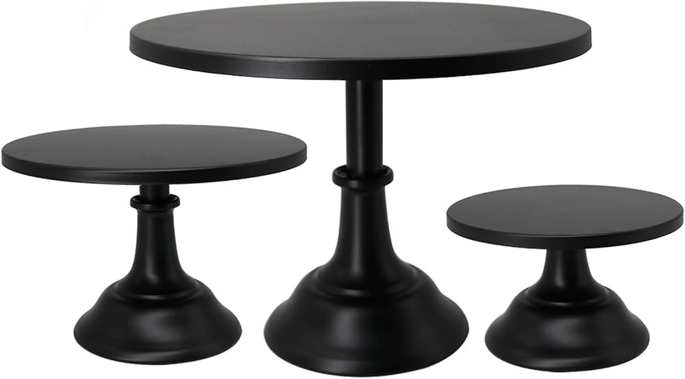 Set of 3 Pieces Cake Stands Iron Cake Holder Dessert Display Plate Serving Tray for Baby Shower W... | Amazon (US)