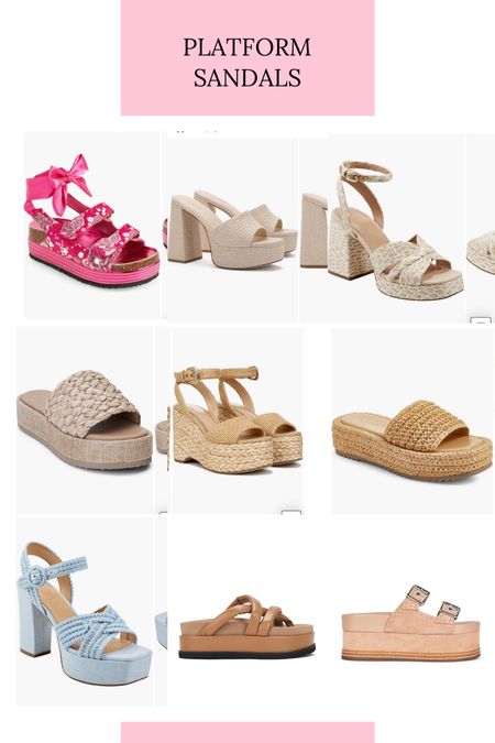 Platform sandals, platform heels 

#LTKstyletip #LTKshoecrush #LTKfindsunder100