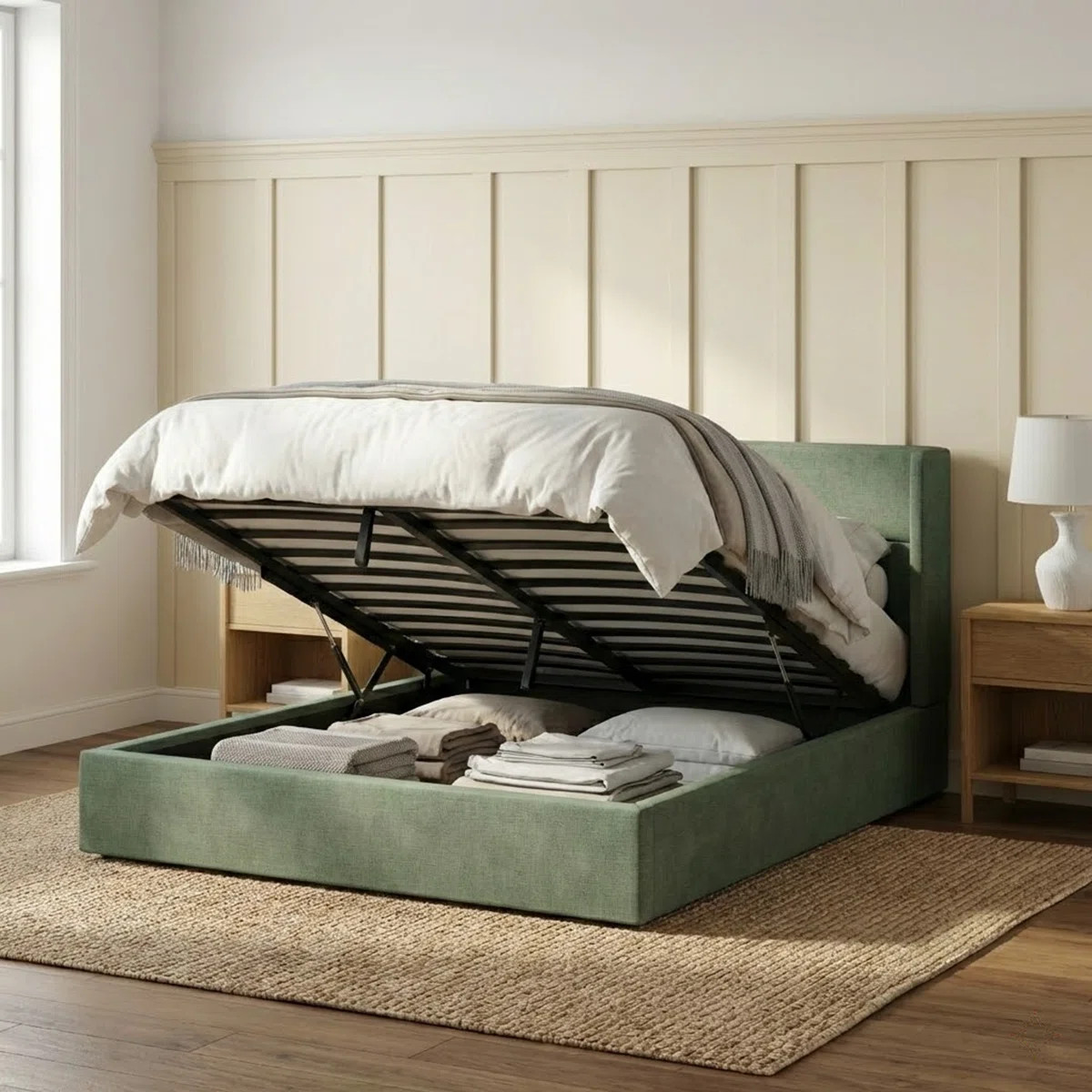 Gaillarde Hydraulic Lift Up Storage Upholstered Platform Bed | Wayfair North America