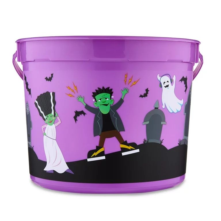 Halloween Monsters Treat Bucket, Multicolor, 5 qt, Way To Celebrate | Walmart (US)