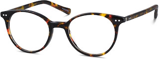 Zenni Round Prescription Glasses Tortoiseshell Plastic Frame | Zenni Optical