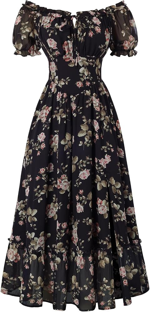 Scarlet Darkness Florales Korsettkleid f\u00fcr Damen, Sommer, Cottagecore | Amazon (DE)