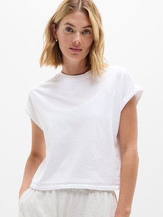 Airy Cotton Terry Sweatshirt Tee | Athleta