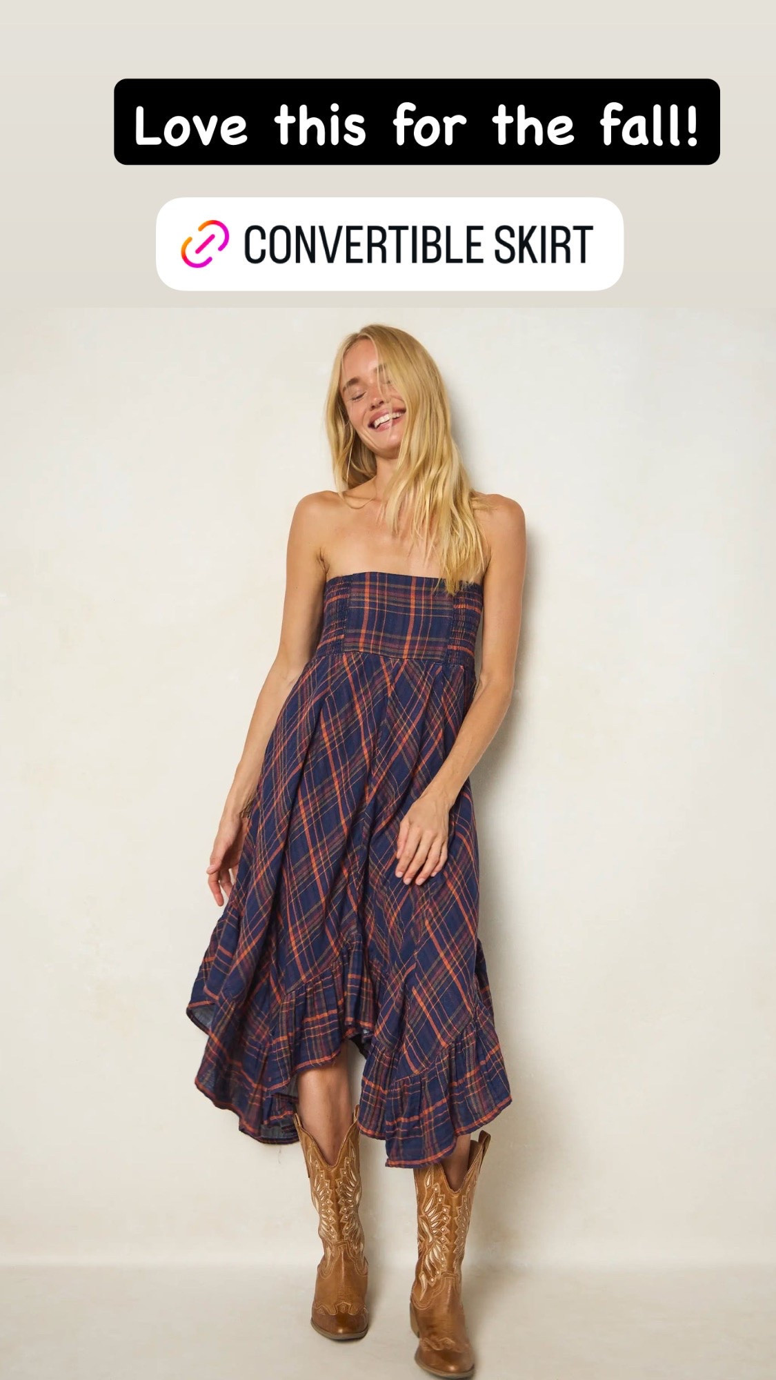 Convertible skirt.