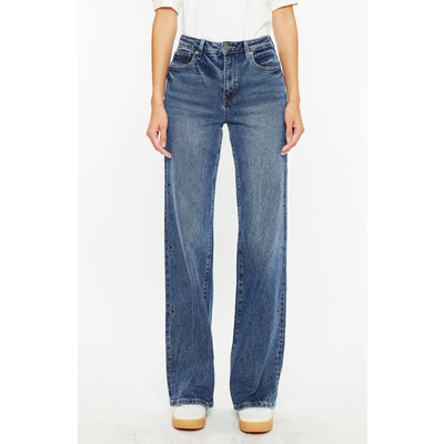 KanCan Hailey High Rise 90's Flare Jeans in Dark Wash at Nordstrom, Size 31 | Nordstrom