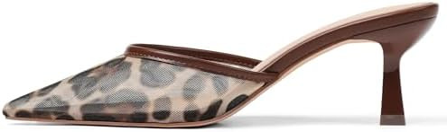 VOMIRA Black Kitten Heels for Women Closed Pointed Toe Stiletto Heels Black Mules for Women Slip ... | Amazon (US)