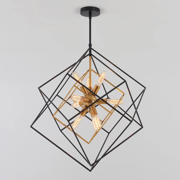 Alson 9 - Light Unique Geometric Chandelier | Wayfair Professional