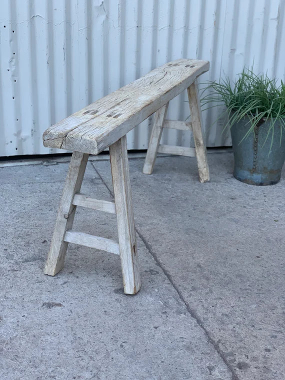 Vintage Elm Skinny Bench {C} (Free Shipping) | Etsy (US)