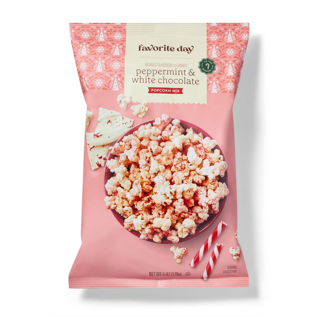 Christmas Peppermint and White Choc bark Popcorn 6oz - Favorite Day™ | Target