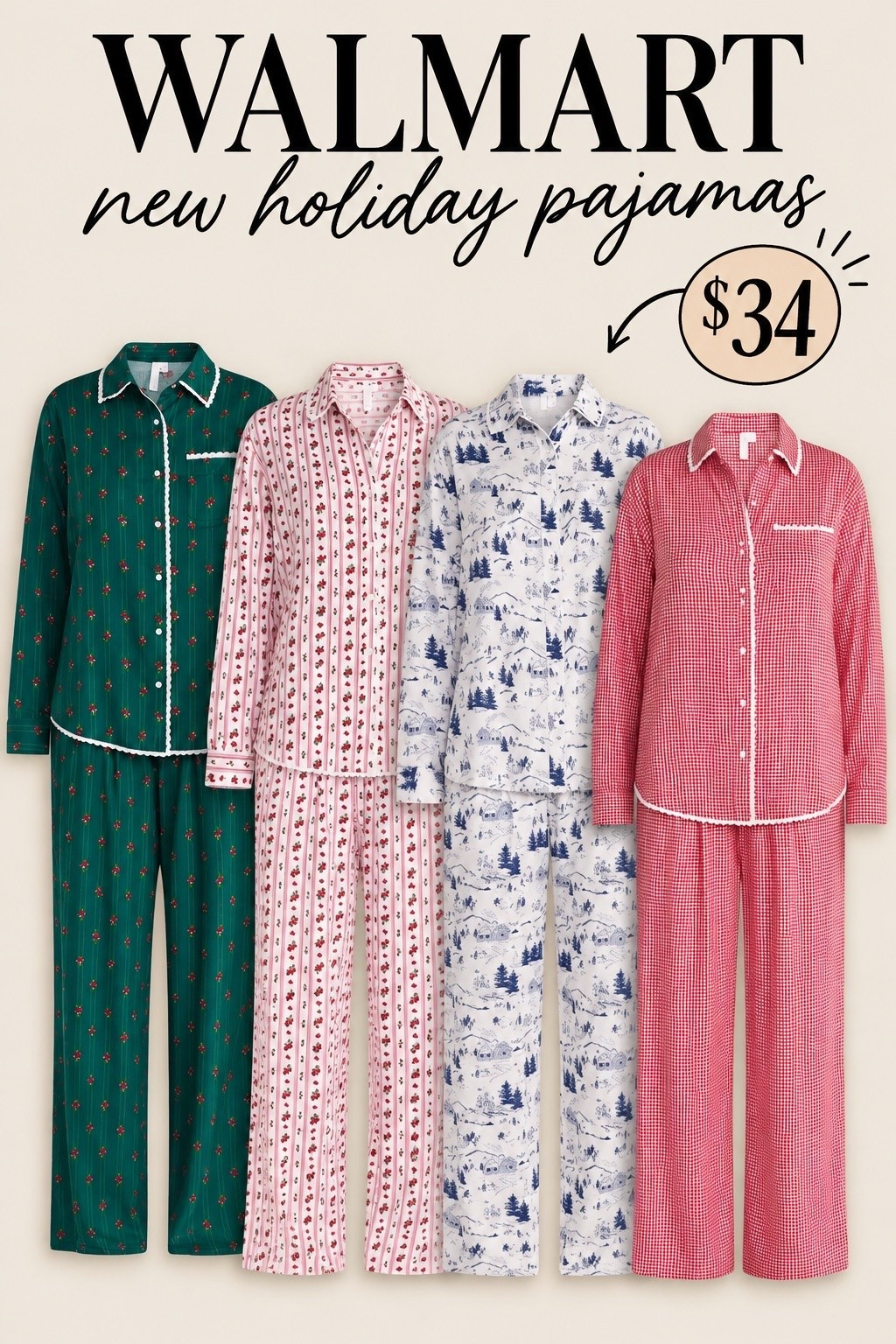 New holidays pjs from Walmart!