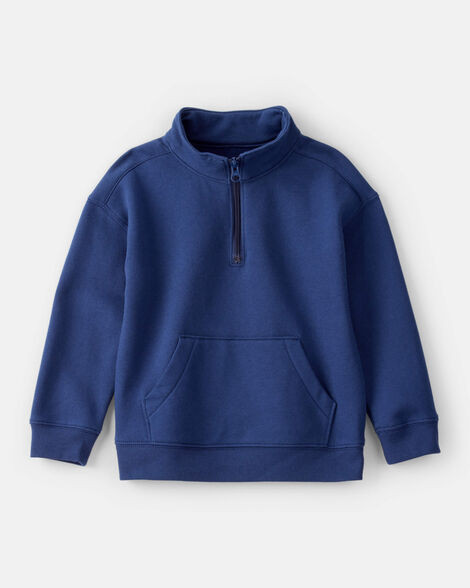 Toddler Boy DayDream Fleece Quarter Zip Sweatshirt - Navy | Carter's Inc