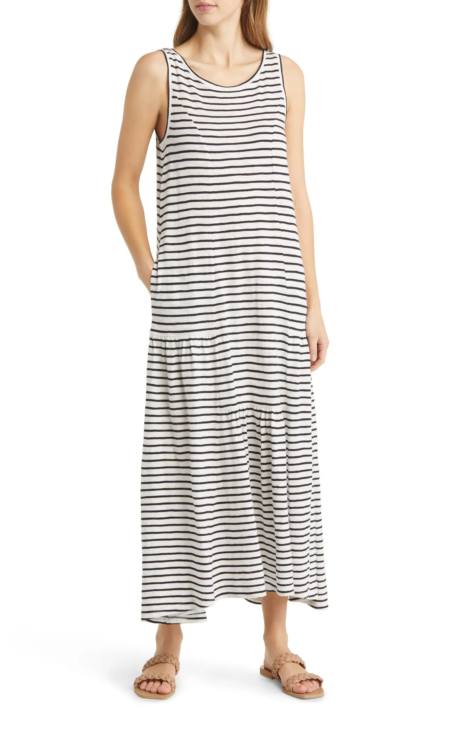 Stripe Cotton Blend Maxi Dress | Nordstrom