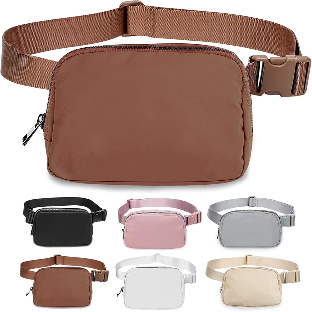Belt Bag for Women Fanny Pack Dupes, Bomvabe Fashion Crossbody Lulu Waist Pack Lemen Bag with Adj... | Amazon (US)