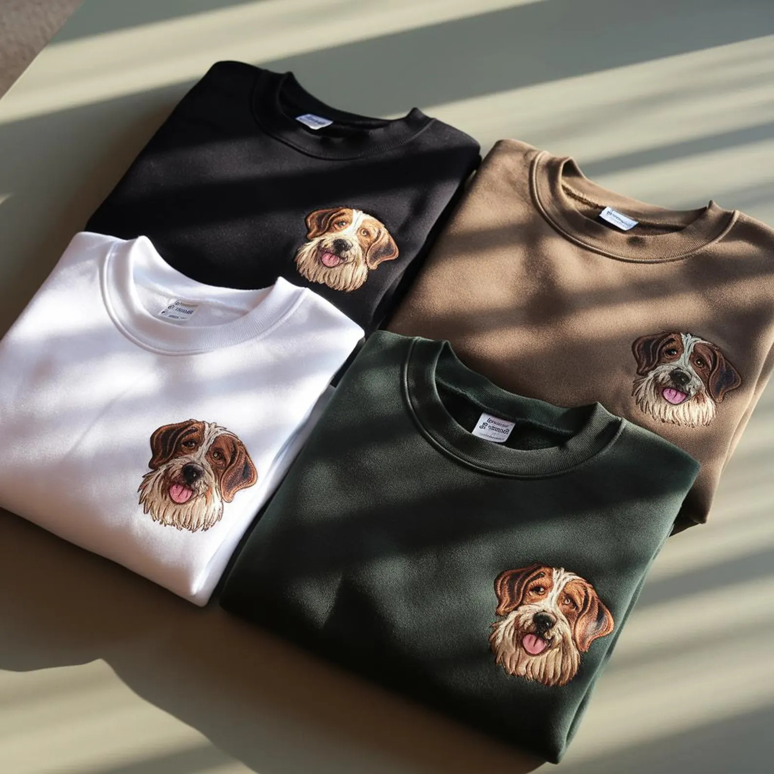 Custom Embroidered Dog Sweatshirt From Photo,personalized Cat Face With Name Crewneck,embroidered... | Etsy (US)