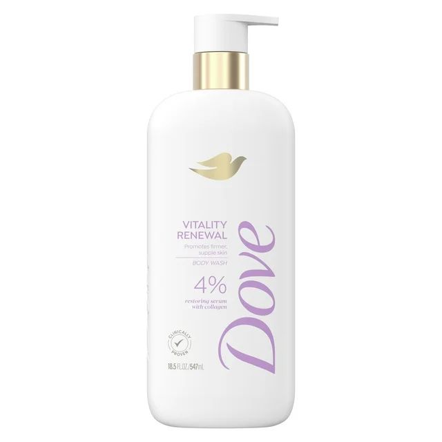 Dove Vitality Renewal Firming Body Wash 4% Restoring Serum with Collagen All Skin Type, 18.5 oz | Walmart (US)