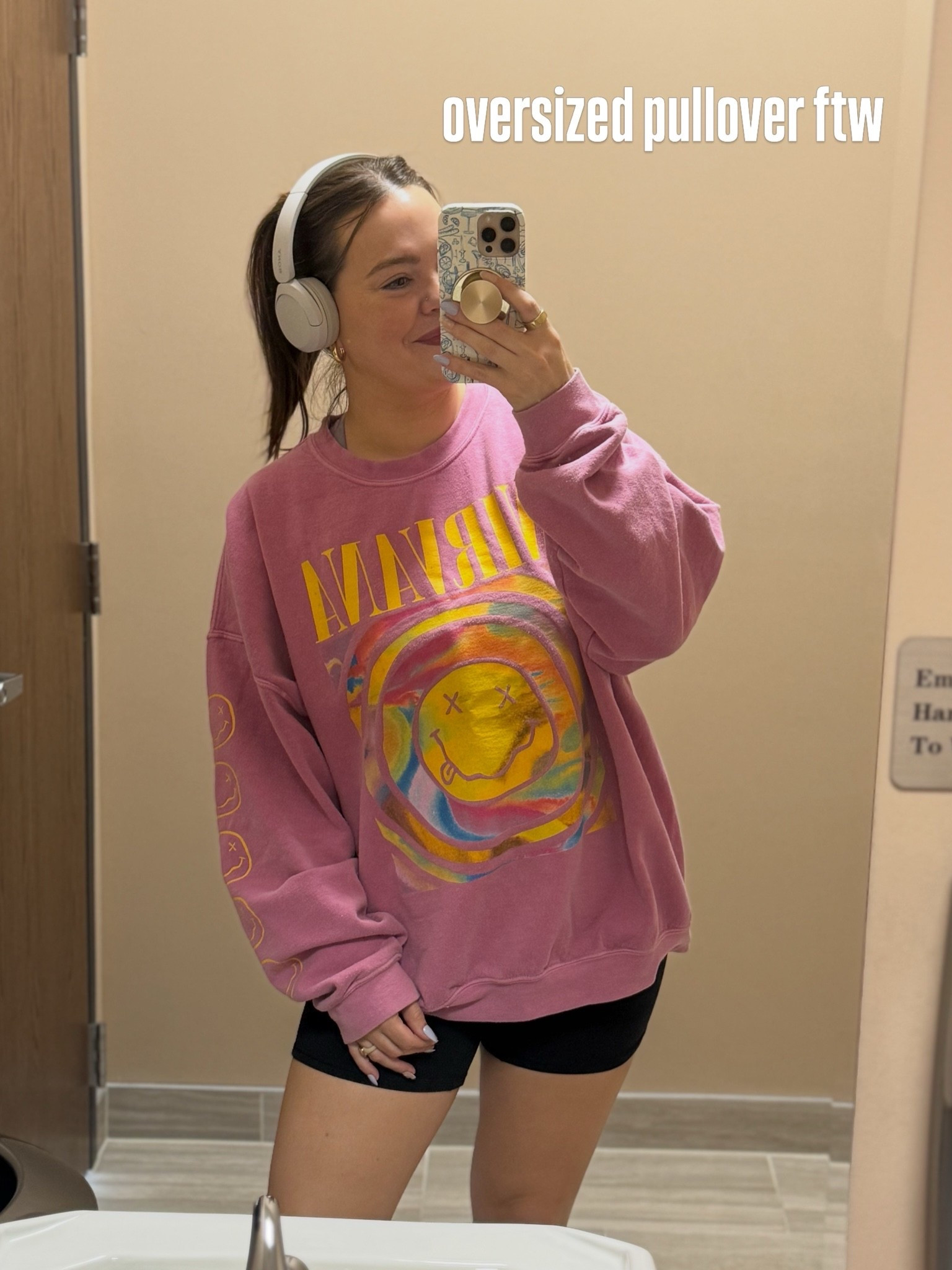 Workout outfit // oversized sweatshirt is old but linking what I can! Love these shorts tho!

#LTKselfcare #LTKmomlife #LTKActive