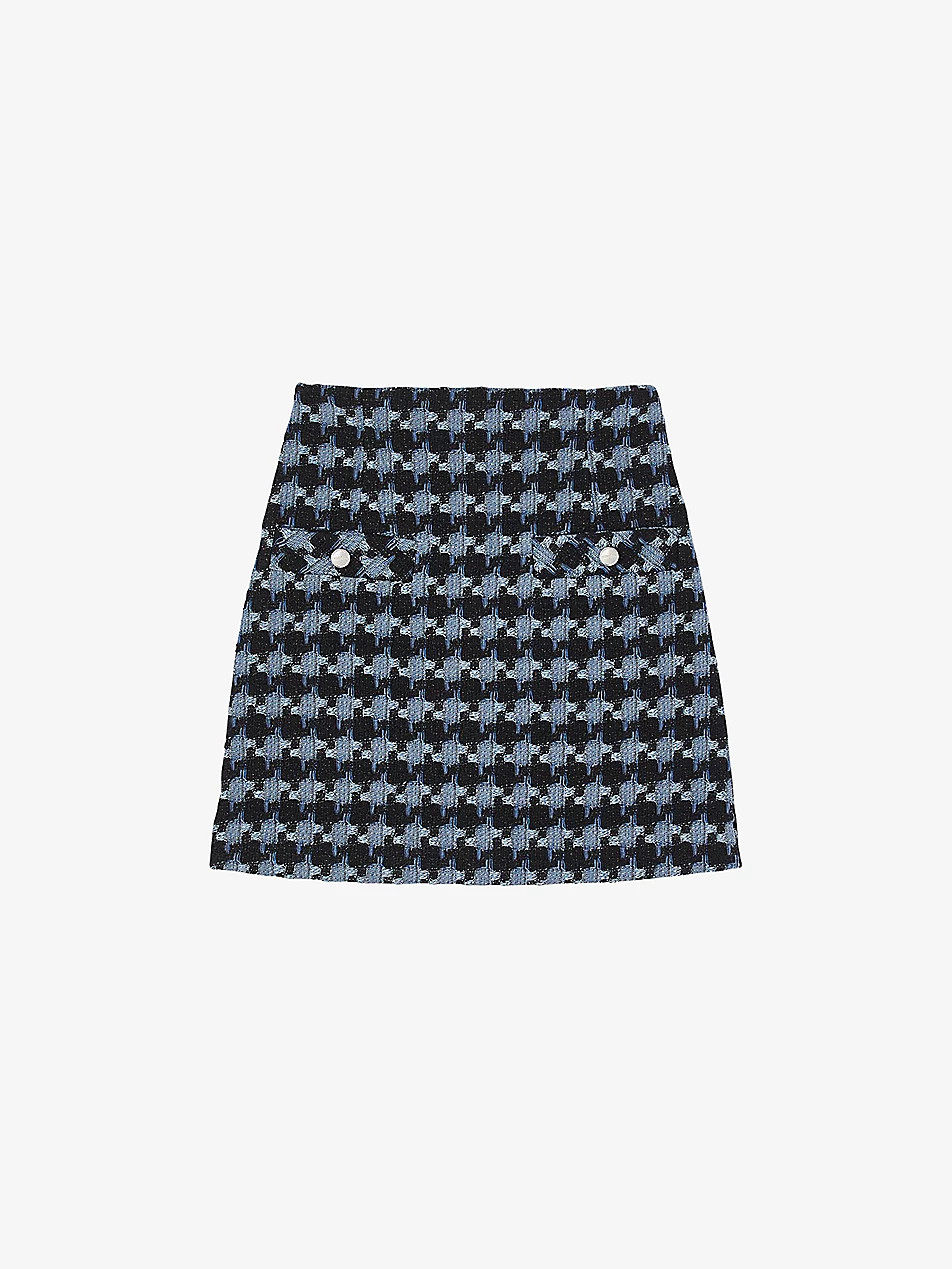 Houndstooth tweed mini skirt | Selfridges