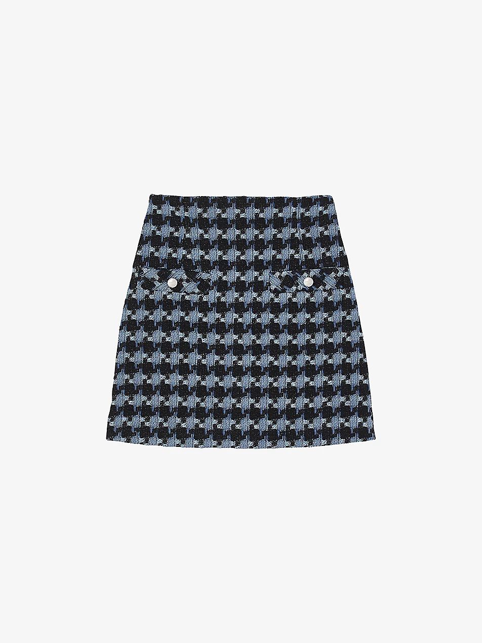Houndstooth tweed mini skirt | Selfridges