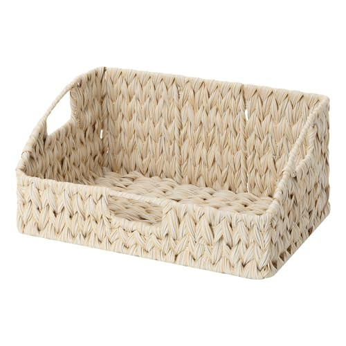 GRANNY SAYS Wicker Storage Baskets for Shelves, Large Wicker Basket with Handles, Trapezoid Woven Baskets for Storage, Decorative Basket for Home Decor, Butter Milk | Amazon (US)