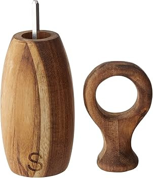 Bloomingville Brown Acacia Wood Salt & Pepper Mills,8 Inch (Set of 2) | Amazon (US)