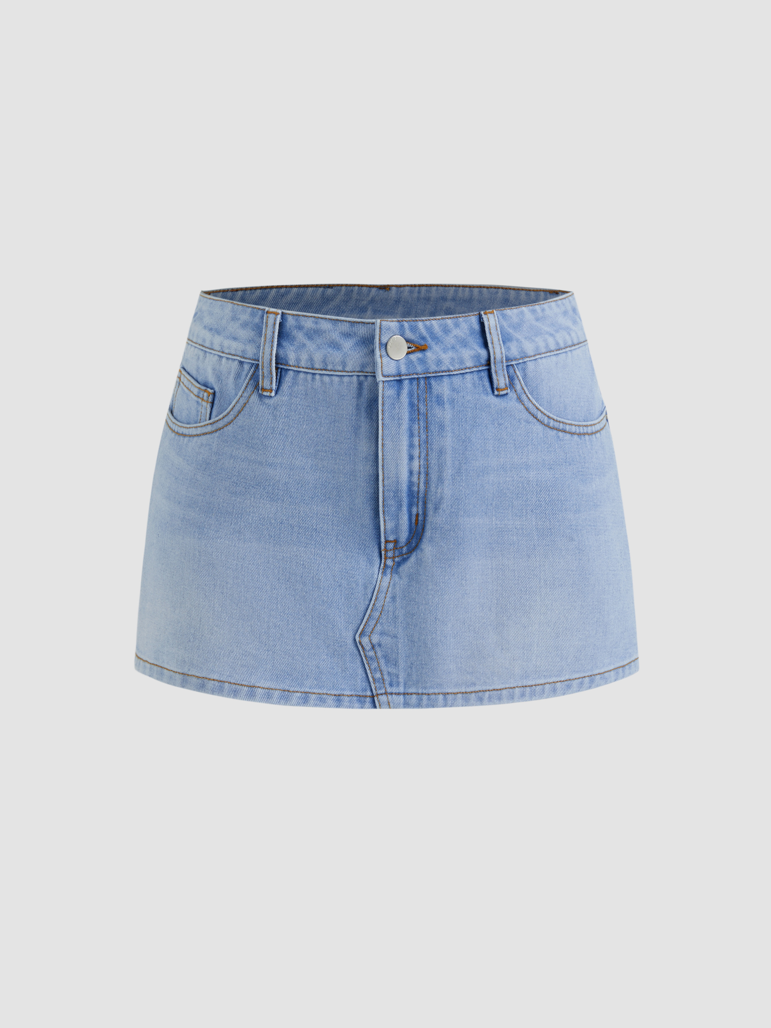 Denim Cider Jeans Low-Rise Mikro-Mini-Skort For Date | Cider