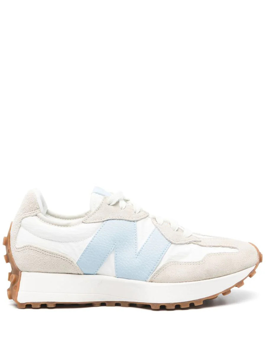 New Balance 'New Balance 327' White Beige And Light Blue Sneakers | Baltini