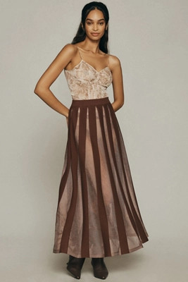 Sheer Pleated Maxi Skirt | Anthropologie (US)