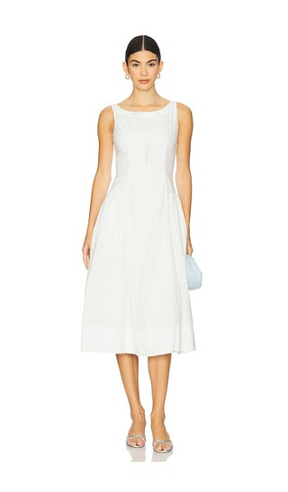 Handkerchief Midi Dress in White | Revolve Clothing (Global)