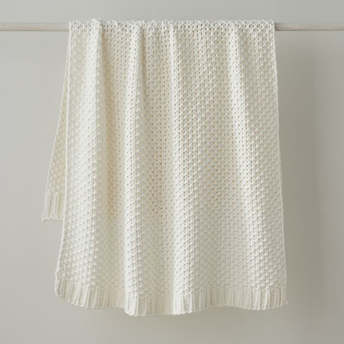 Chunky Cotton Knit Throw | West Elm (US)