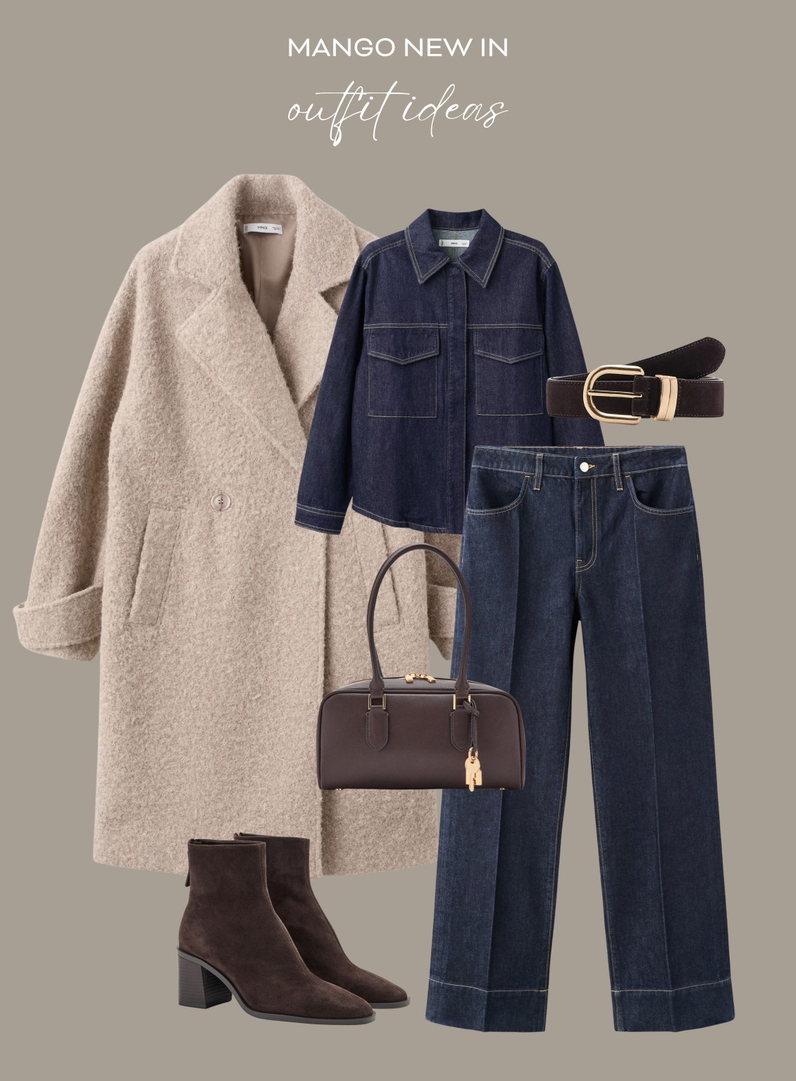 Mango new in outfits 

Winter style / double denim / jeans & denim shirt / brown boots / miu miu bag dupe / beige coat 

#LTKwinter #LTKstyletip #LTKuk