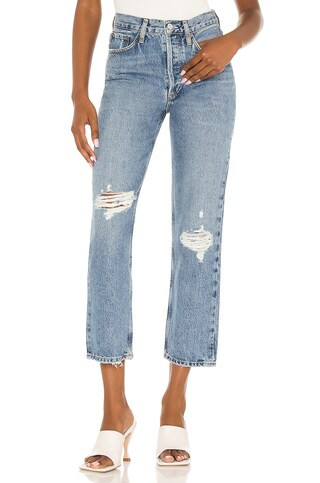 AGOLDE Lana Crop in Cornerstone from Revolve.com | Revolve Clothing (Global)