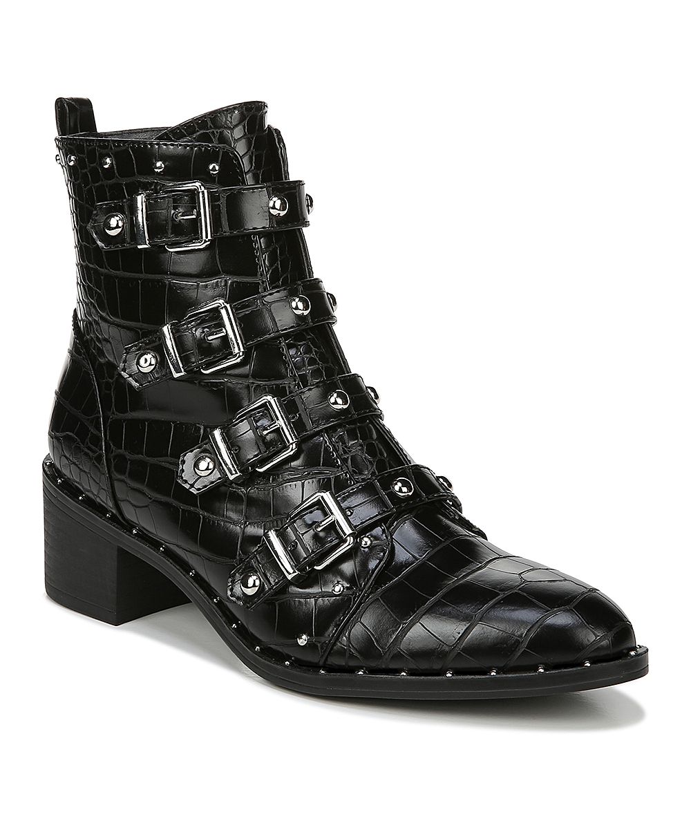 Fergalicious by Fergie Women's Casual boots BLACK - Black Crocodile-Embossed Haven Bootie - Women | Zulily