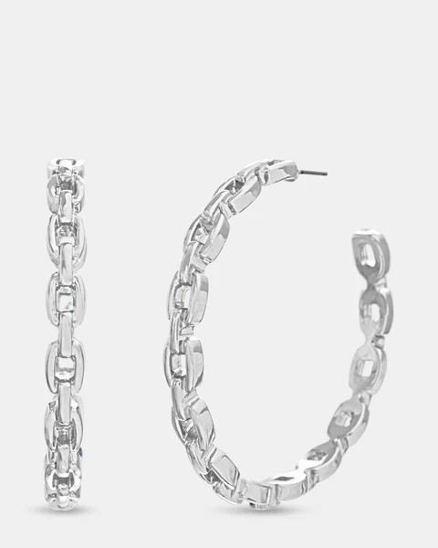 CHAIN HOOPS SILVER | Steve Madden (US)