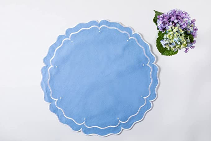 Villa Positano Washable Placemats, 100% Organic Cotton Canvas, Durable & Easy to Clean Table Mat ... | Amazon (US)