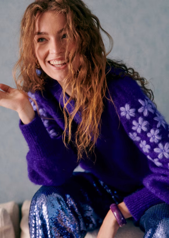 Pantalon Georgio - Sequins Bleu Storm - Sézane | Sezane Paris