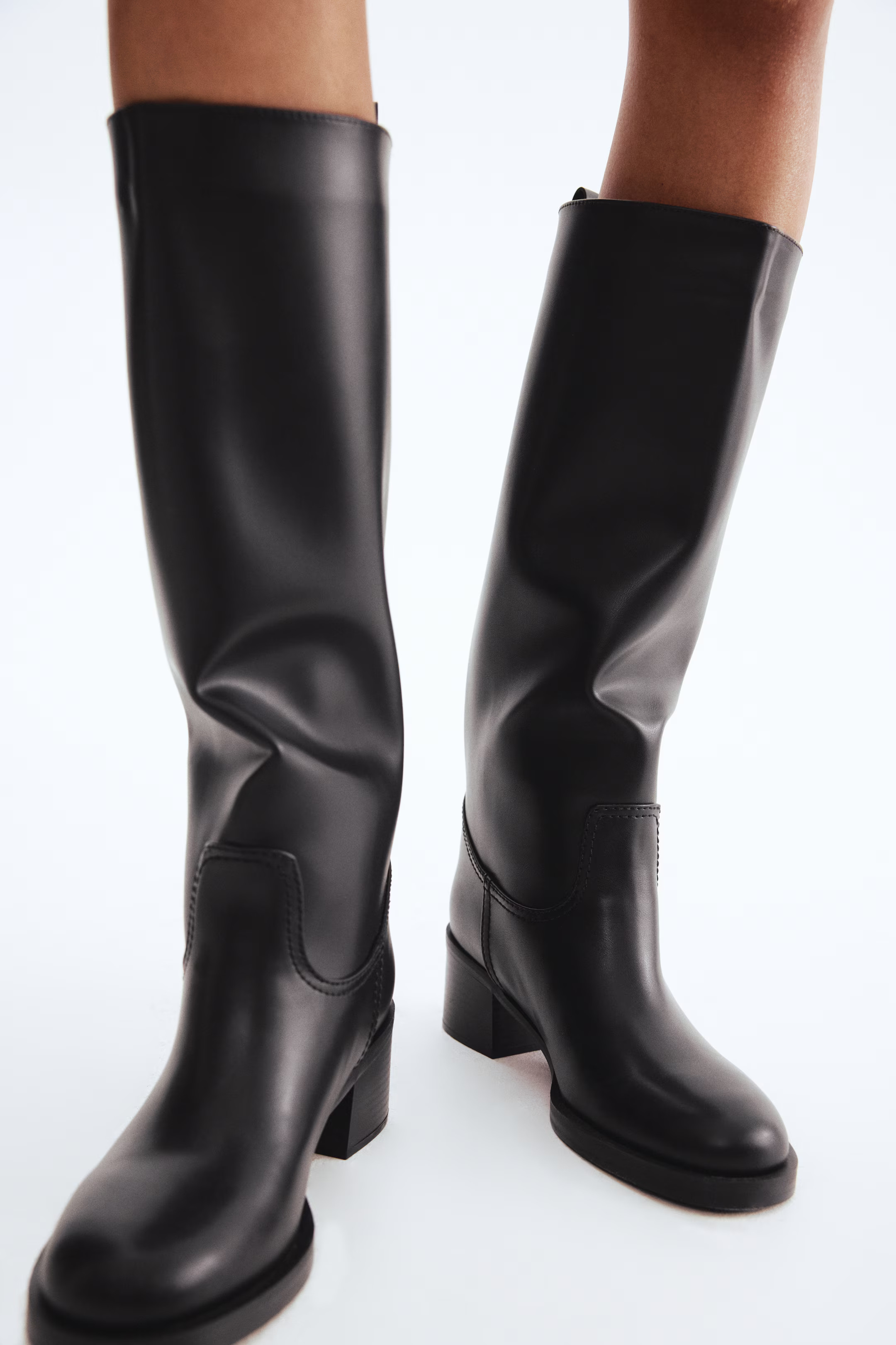 Knee-high boots - Black - Ladies | H&M GB | H&M (UK, MY, IN, SG, PH, TW, HK)
