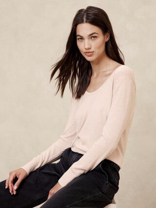 Merino Wool Scoop-Back Sweater | Banana Republic Factory | Banana Republic Factory