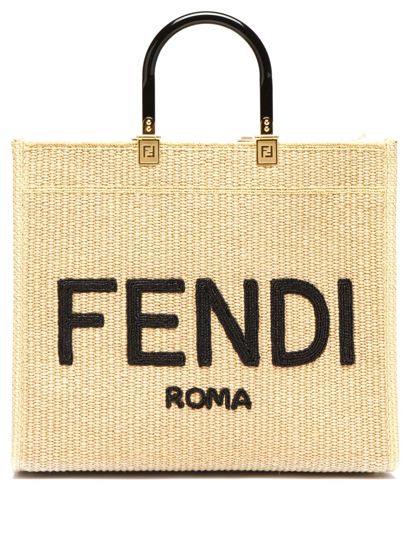 Sunshine small logo-embroidered woven tote bag | Fendi | Matches (US)