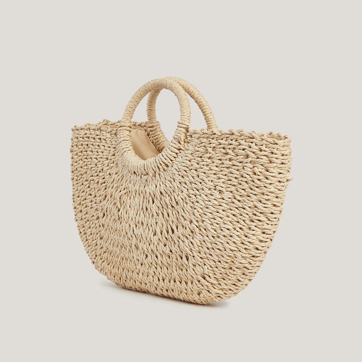 Women's Crochet Top Handle Bag - Cupshe-One Size-Beige | Target