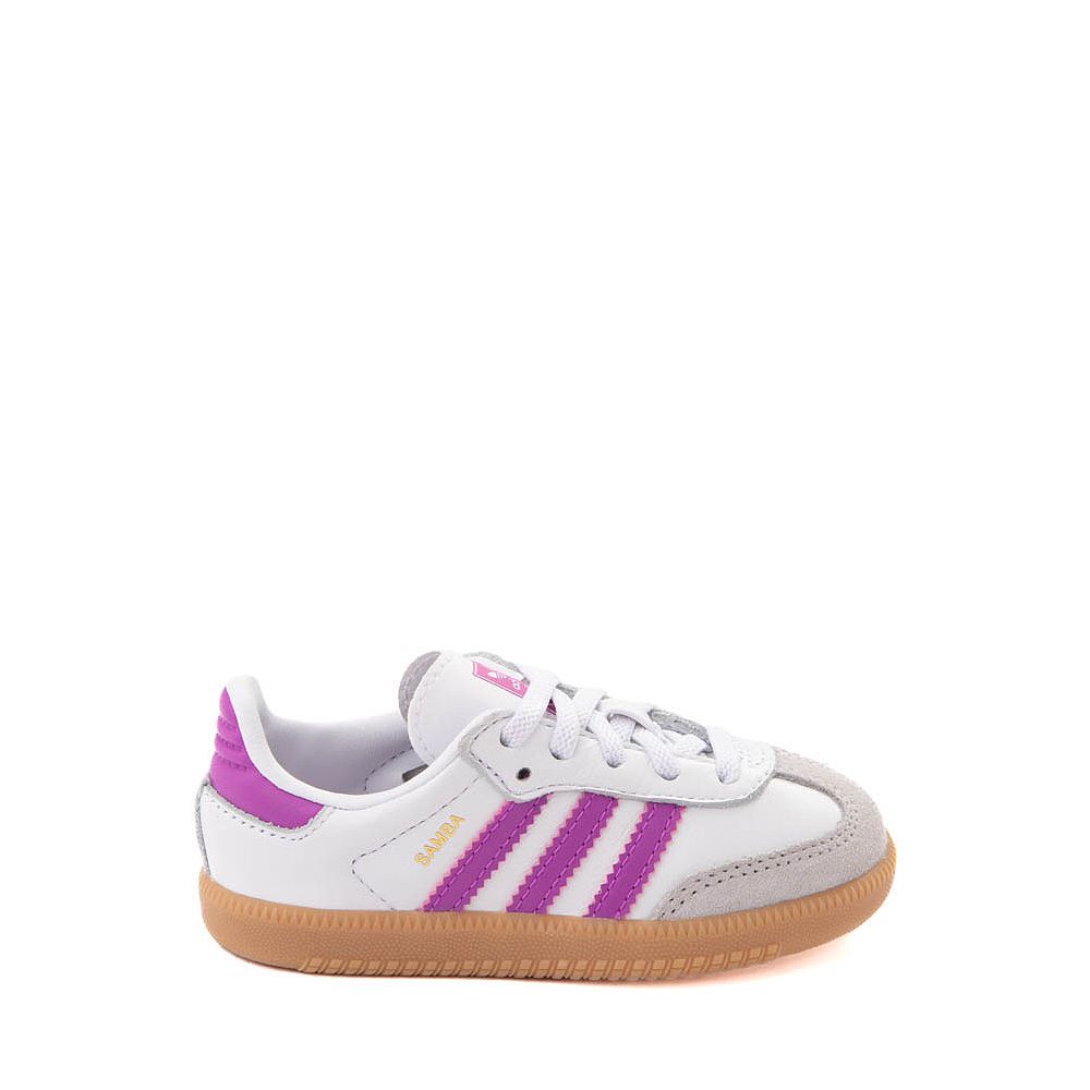 adidas Samba OG Athletic Shoe - Baby / Toddler - White / Purple Burst | Journeys